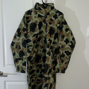 Columbia Duck Hunting Hooded full zipper camo camouflage Nylon Parka Jacket XL